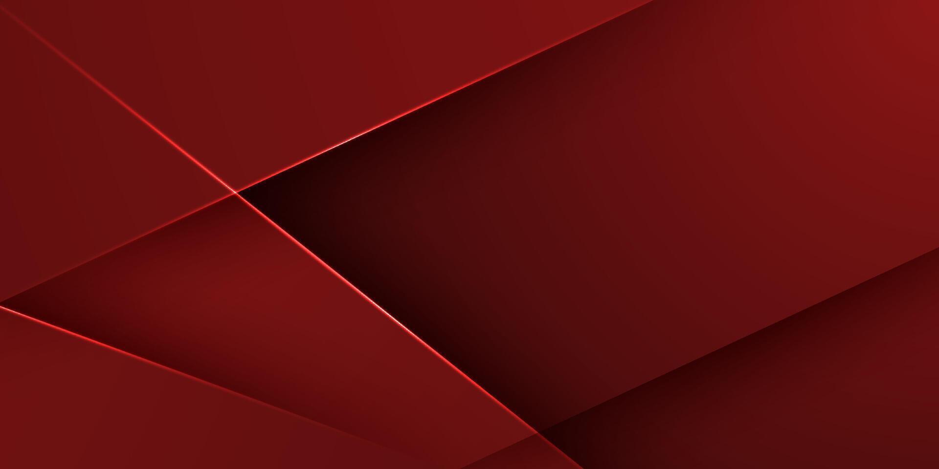 Abstract dark red overlap papercut 3D background. Fractal shadow with lights pattern. vector