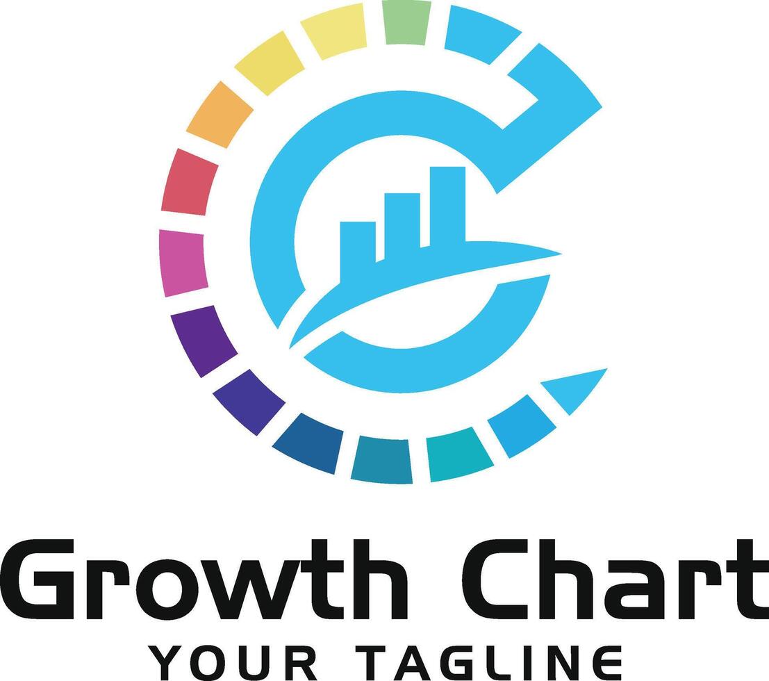 Growth Chart Logo Business and Finance Visualization Logo vector