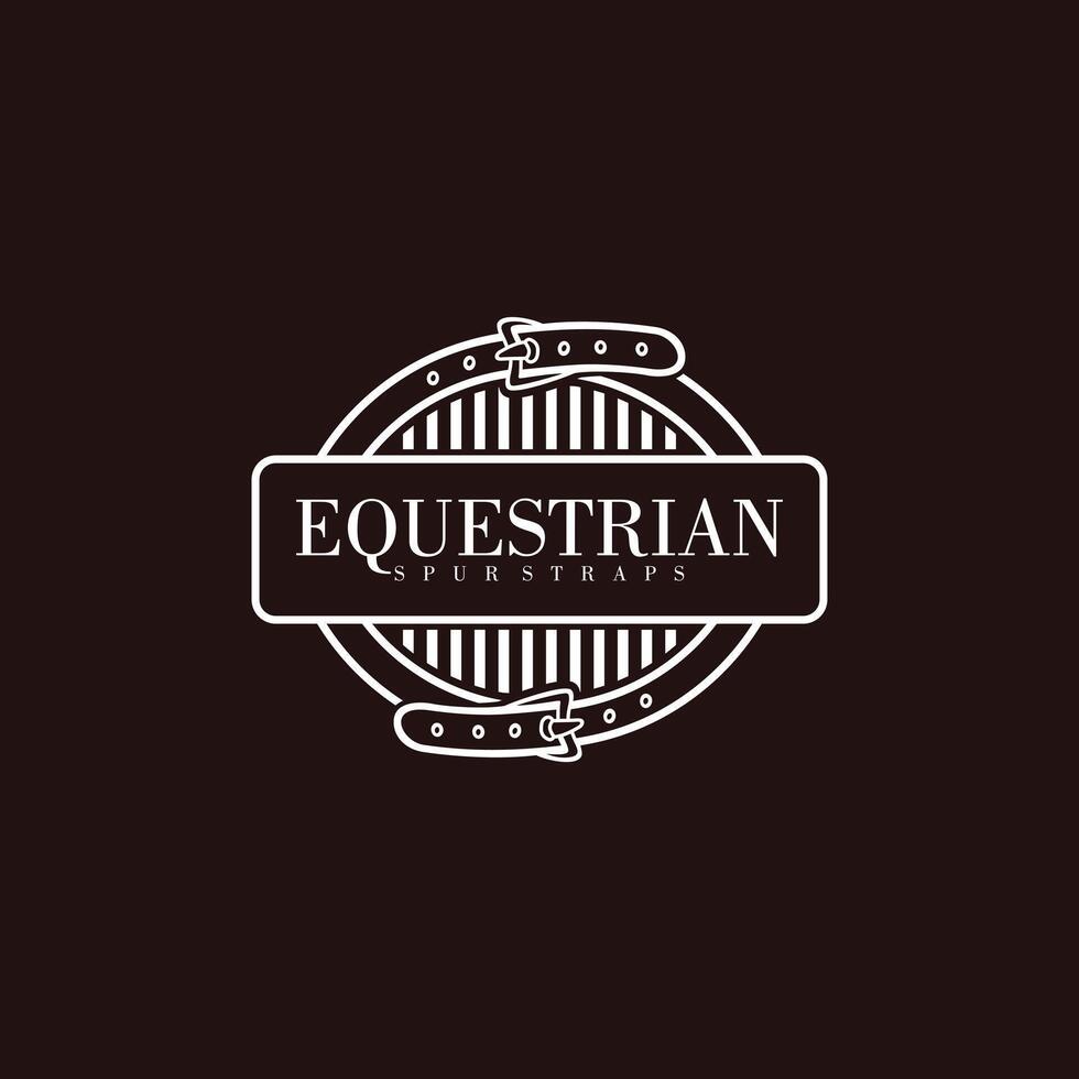 Equestrian Spur Straps logo design art vector