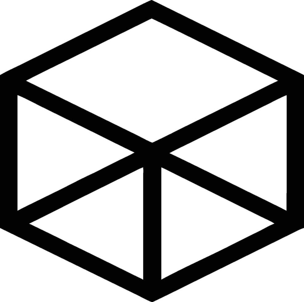 Cube symbol with a square shape for a business design concept. vector