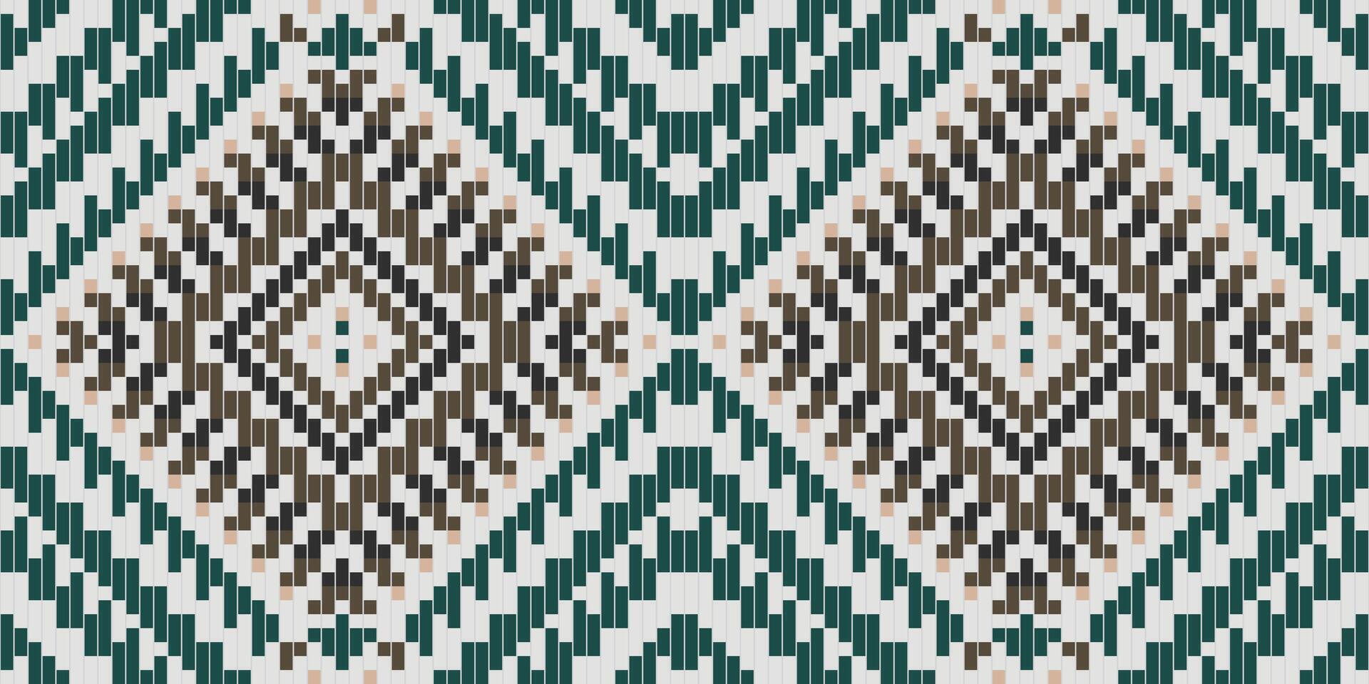 Cross Stitch Pattern Geometric Pattern Drawingfolk Embroidery, Aztec Geometric Ornament Print. Design for Carpet, Wallpaper, Clothing, Wrapping, Fabric vector