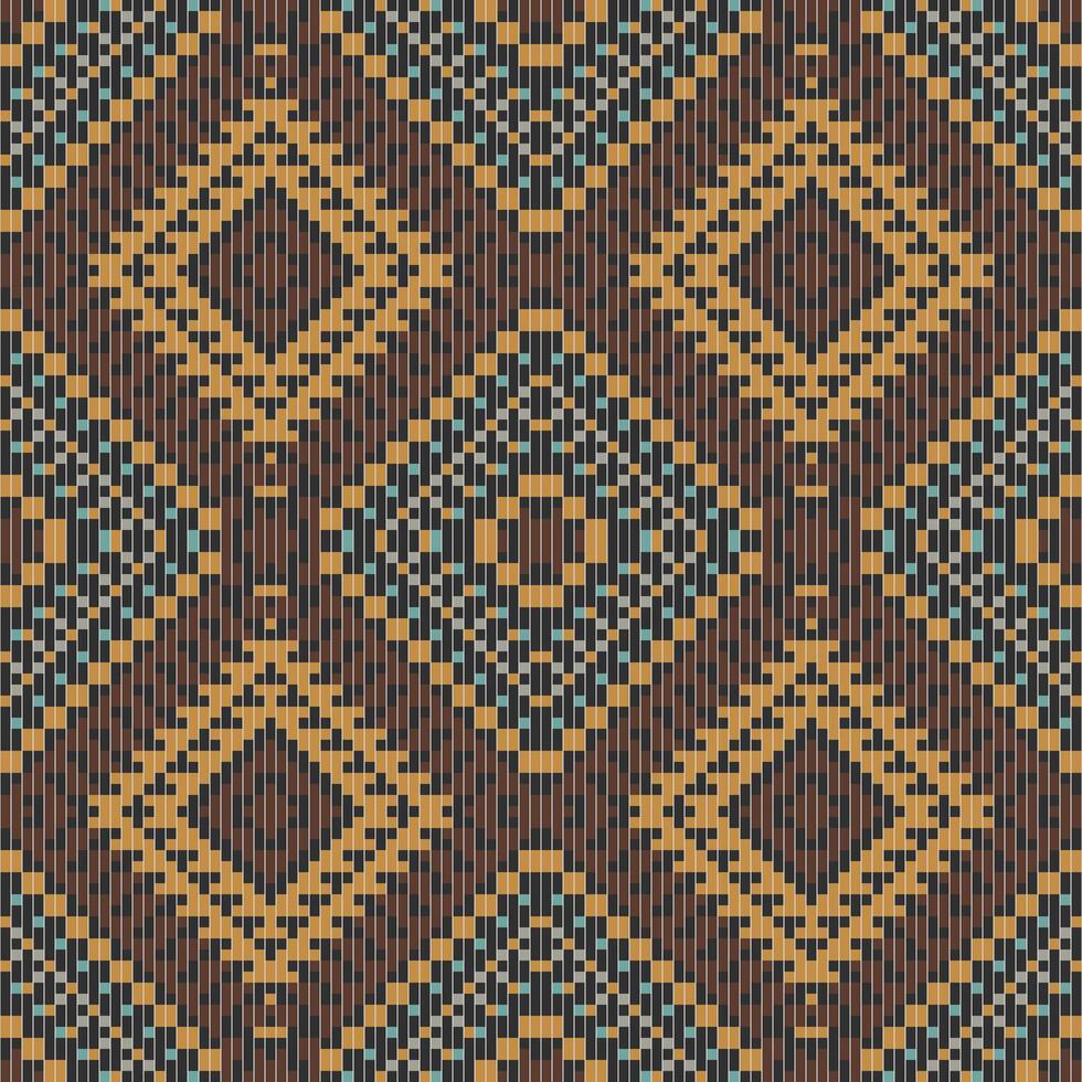 Scandinavian Ikat Pattern Fabricfolk Embroidery, Aztec Geometric Ornament Print. Design for Carpet, Wallpaper, Clothing, Wrapping, Fabric vector
