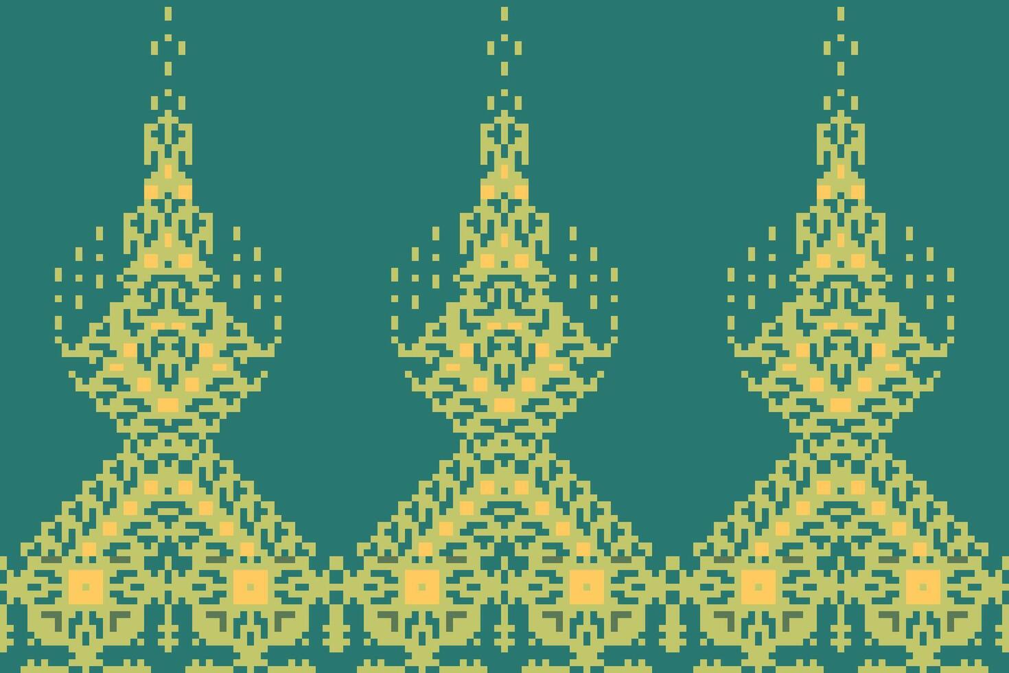 Fabric Texture Arabic Geometric Patternfolk Embroidery, Aztec Geometric Ornament Print. Design for Carpet, Wallpaper, Clothing, Wrapping, Fabric vector