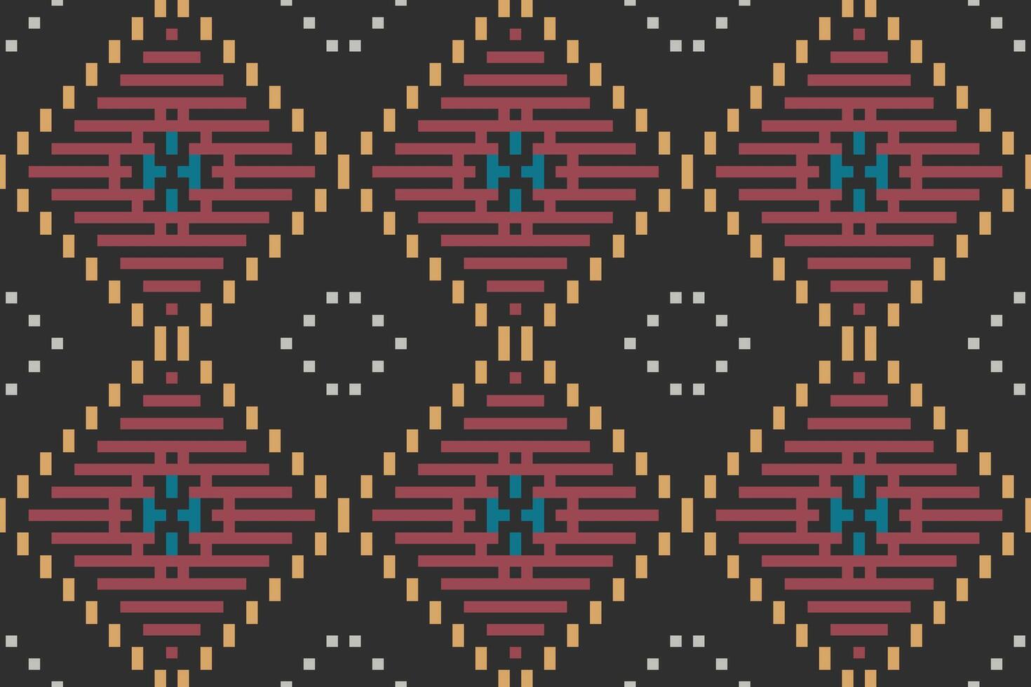 Fabric Texture Arabic Tile Patternfolk Embroidery, Aztec Geometric Ornament Print. Design for Carpet, Wallpaper, Clothing, Wrapping, Fabric vector