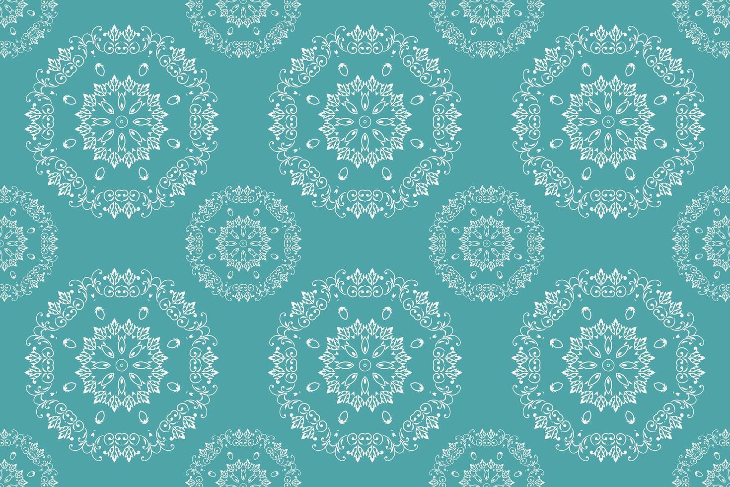 Damask Colour Geometric Pattern Arabic Tile Patternfolk Embroidery, Aztec Ornament Print. Design for Carpet, Wallpaper, Clothing, Wrapping, Fabric vector