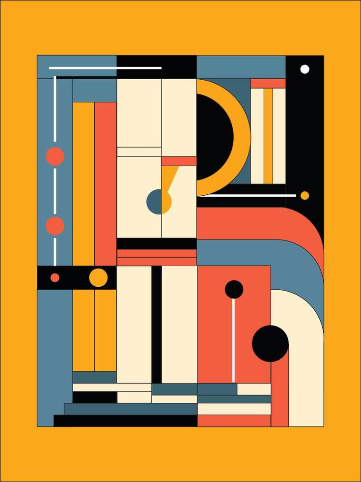 Bauhaus Abstract Art Rhythm vector