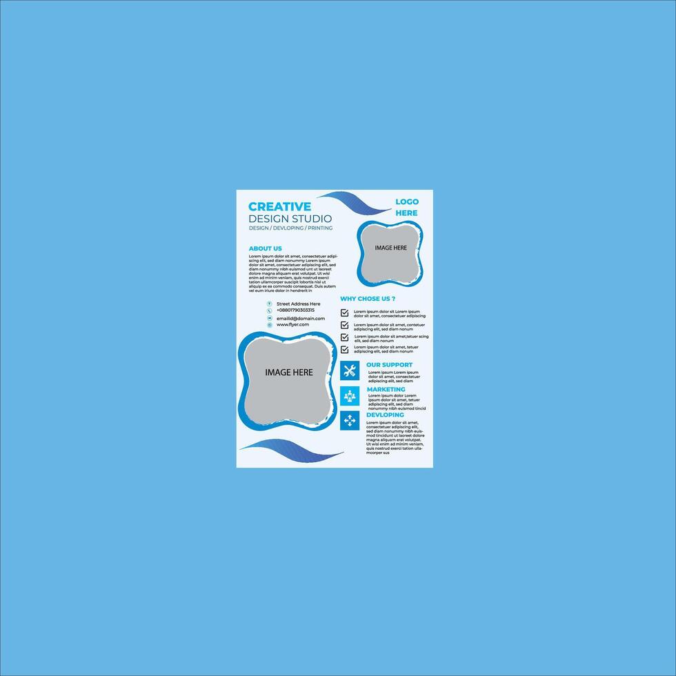 creative design flyer template vector
