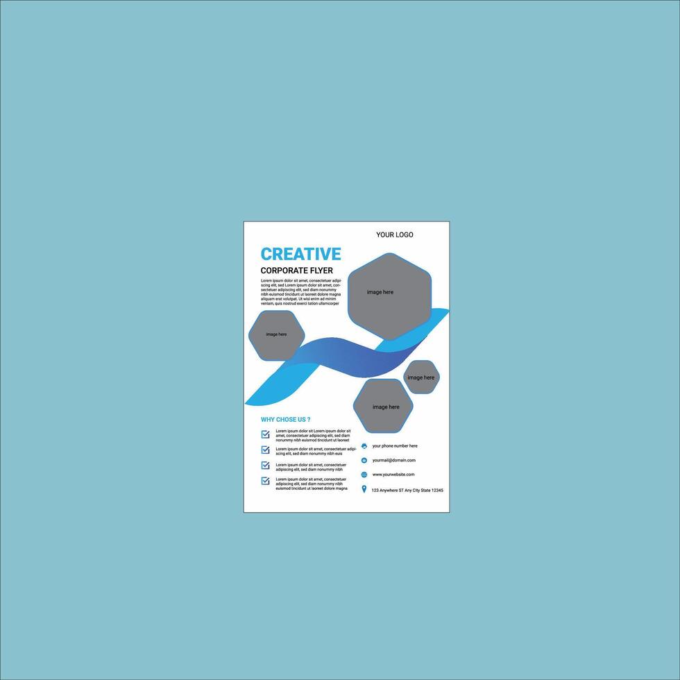 corporate and modern flyer template vector