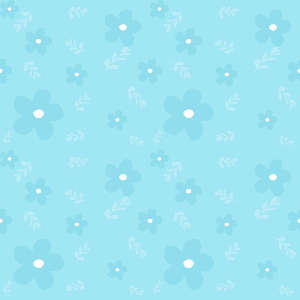 Flowers blue background vector