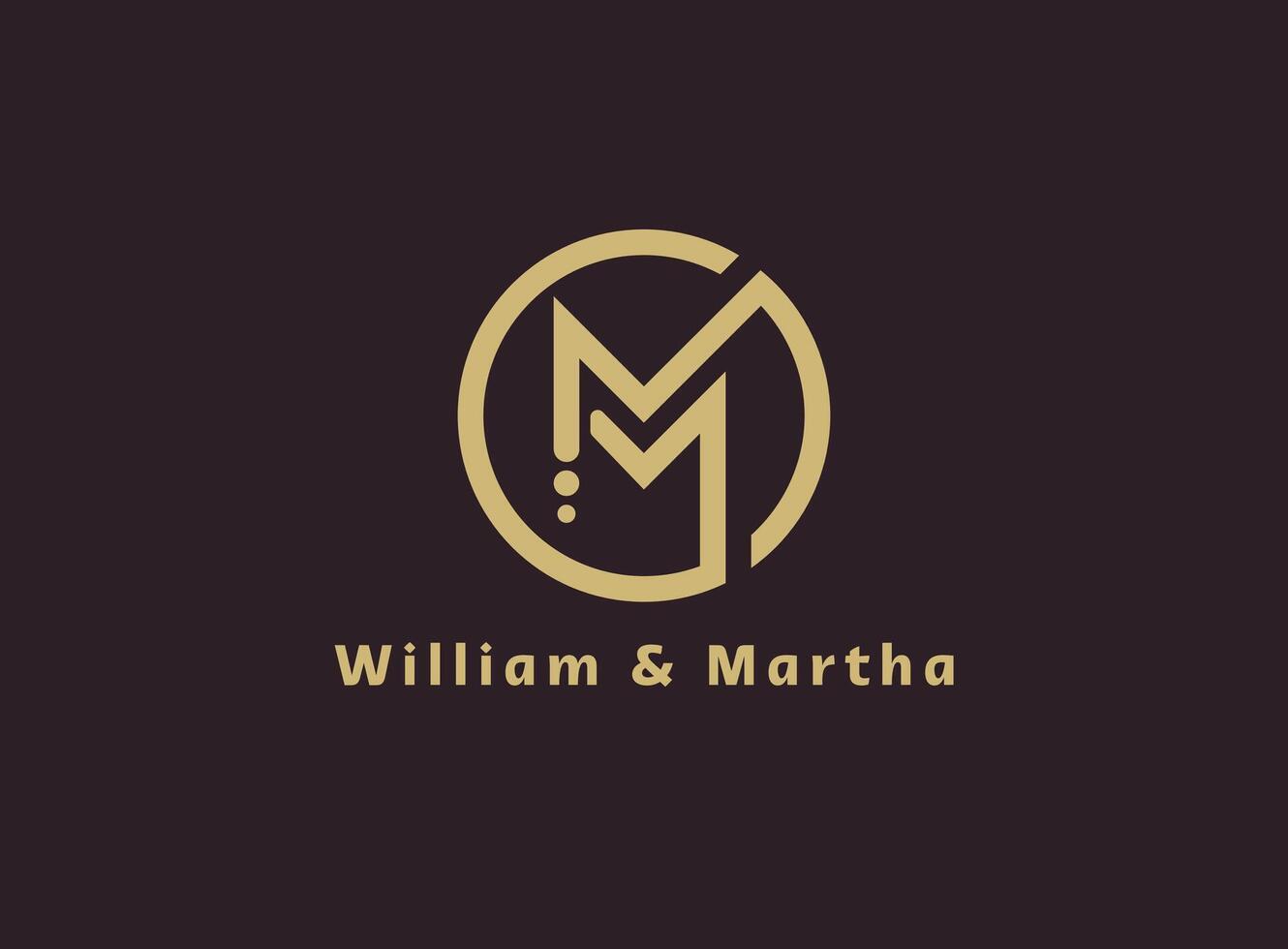 WM CIRCLE LOGO DESIGN vector