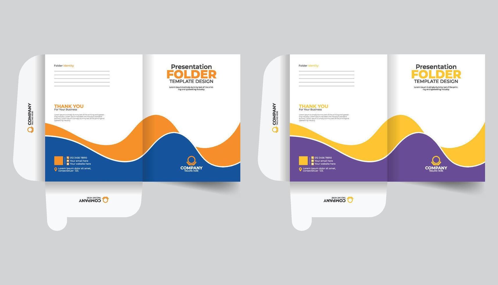 Creative and stylish Corporate abstract layout, Presentation folder template design, Folder design, cover for catalog, brochures, Annual report cover vector
