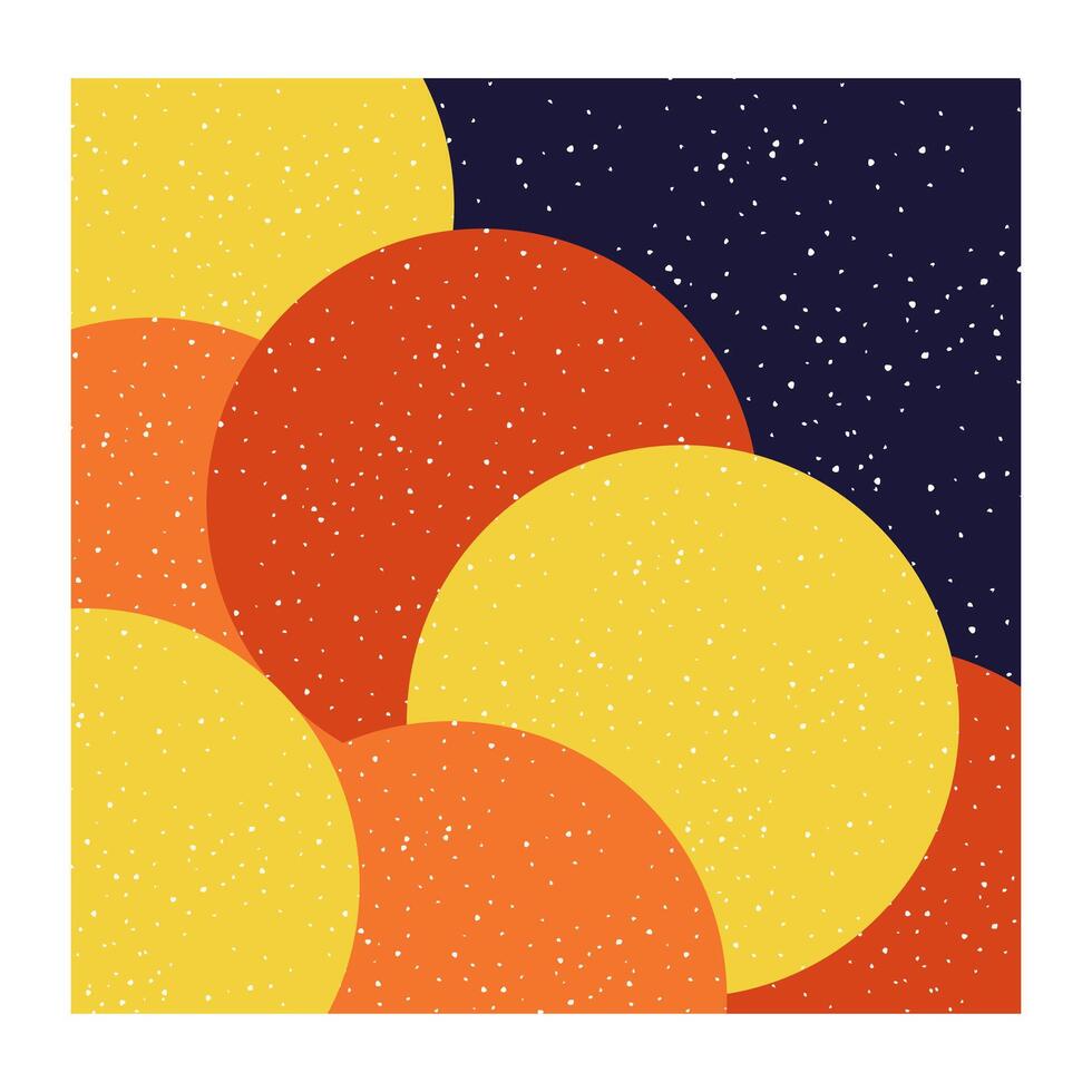 a colorful abstract pattern with circles and dots vector