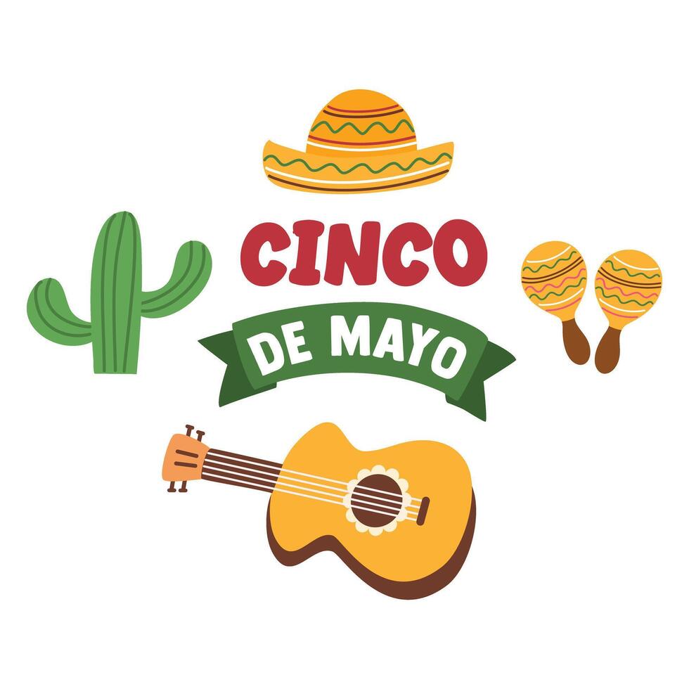 Cinco de Mayo banner template for mexico independence celebration vector
