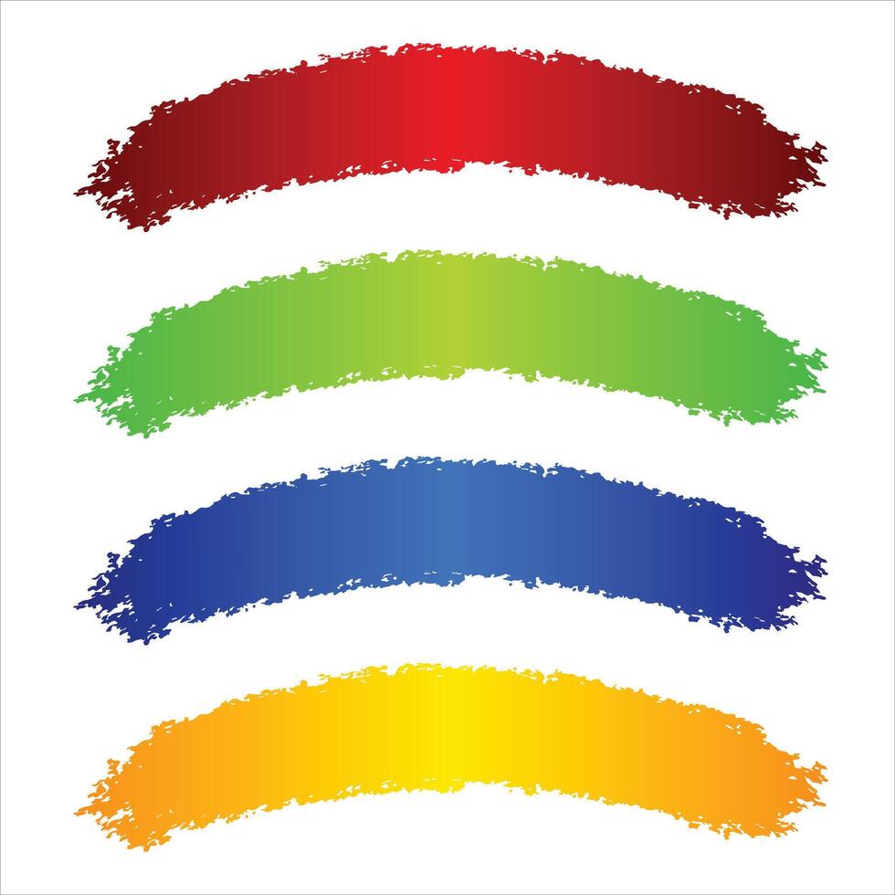 Colorful Paint Streaks on White Background vector