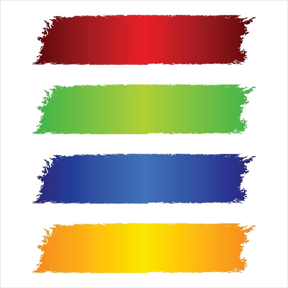 Contemporary Abstract Brush Strokes Illustration vector