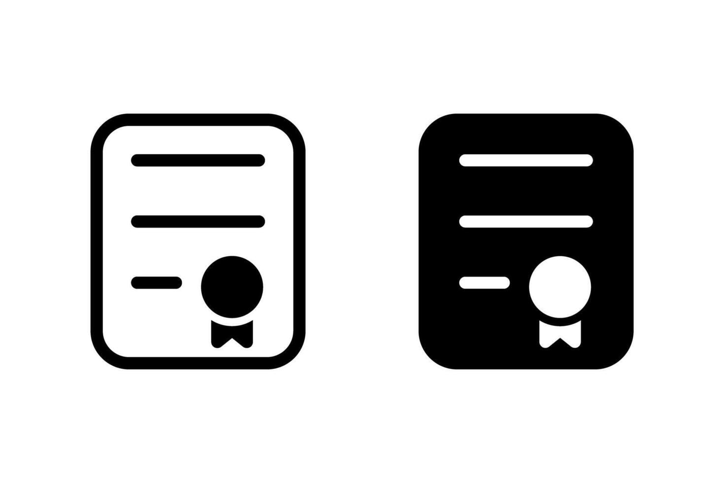 certificate icon set. diploma, or award. Perfect for use in web design, mobile apps, presentations, and print materials. Clean and modern design vector