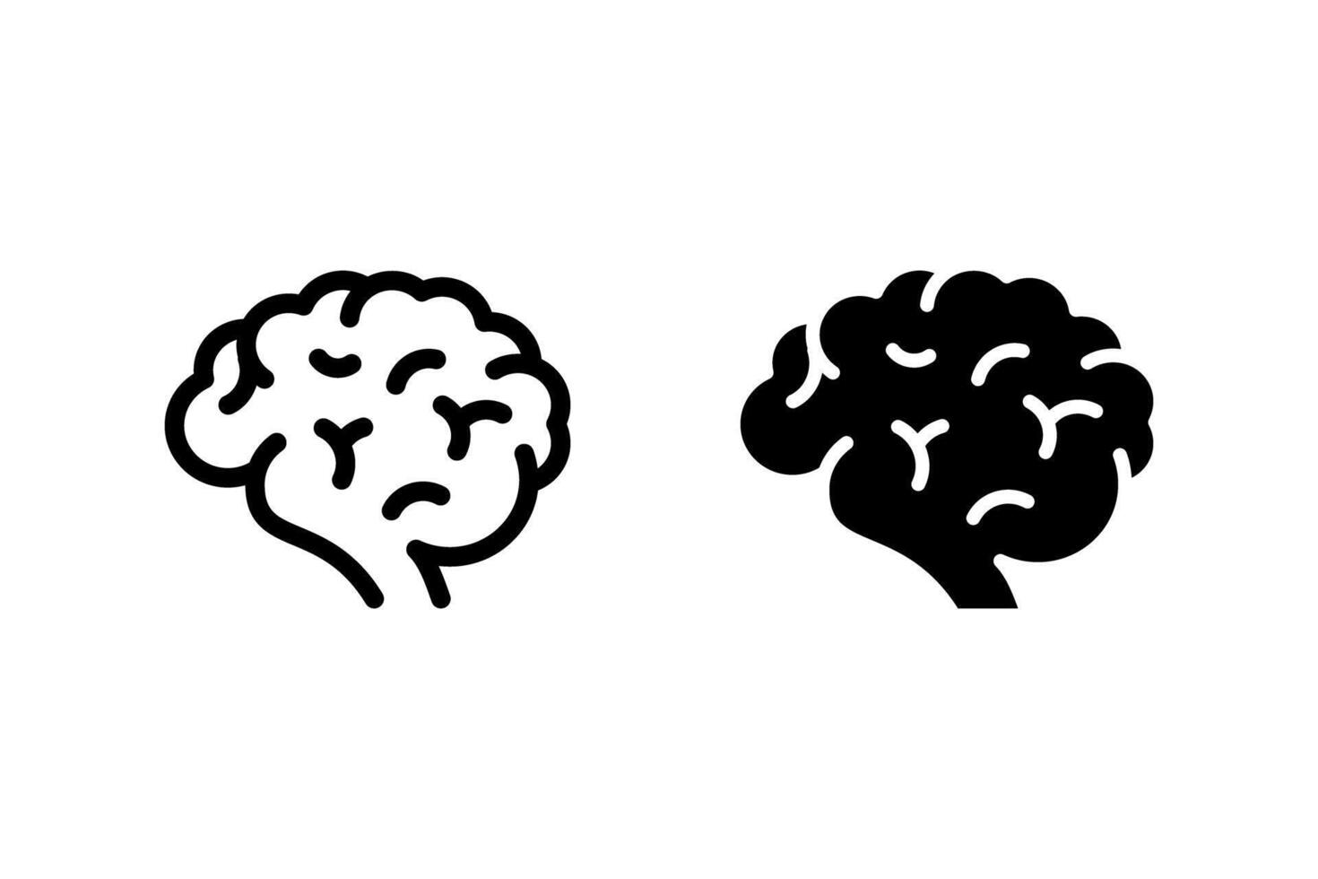 human brain icon in simple style. Perfect for medical, educational, or technology related designs. Isolated on transparent background vector