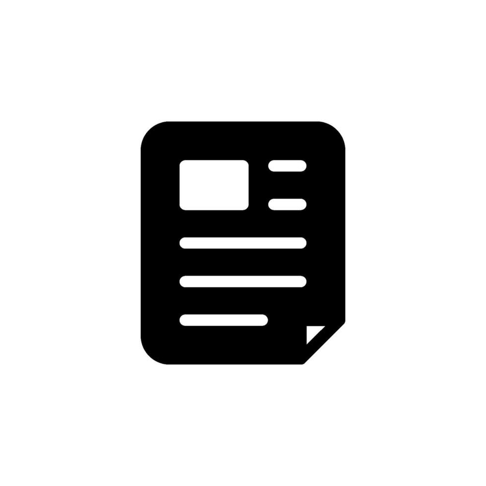 Newspaper icon . Suitable for mobile apps, web apps and print media vector