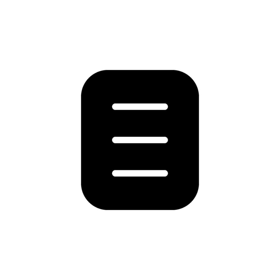 Simple document or file icon. Minimalist design, suitable for various apps vector