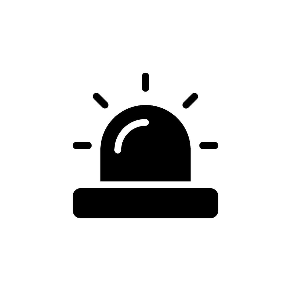 emergency siren icon. Suitable for emergency, safety, security, and warning themes. Clean, minimalist design, isolated on a transparent background vector