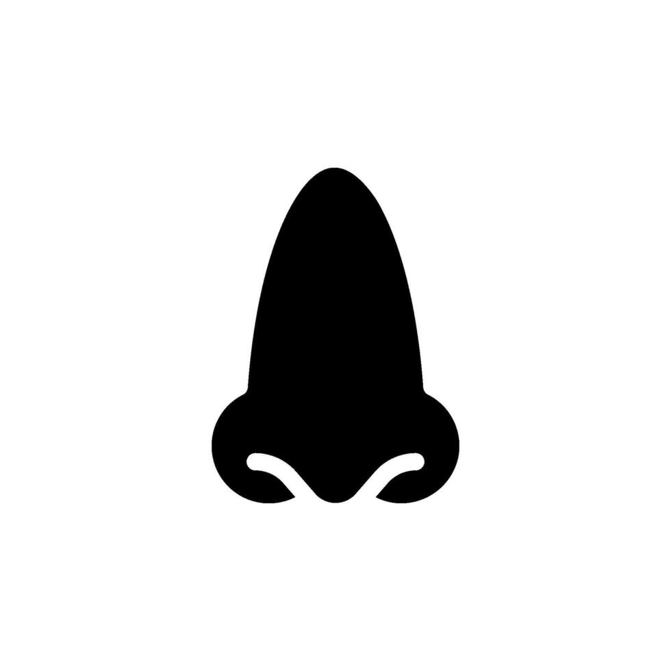 Human nose. Perfect for medical illustrations, anatomy diagrams, or use in designs representing the sense of smell. vector
