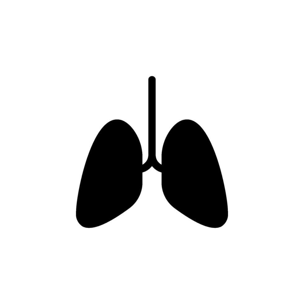 Human lungs icon, perfect for healthcare, medical, or educational illustrations. simple, and easily adaptable for various design purposes vector