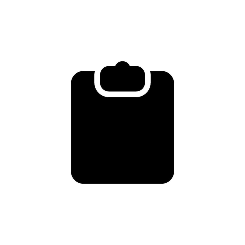 Clipboard icon in minimalist style. Suitable for presentations, web design, user interfaces, and other graphic projects. vector