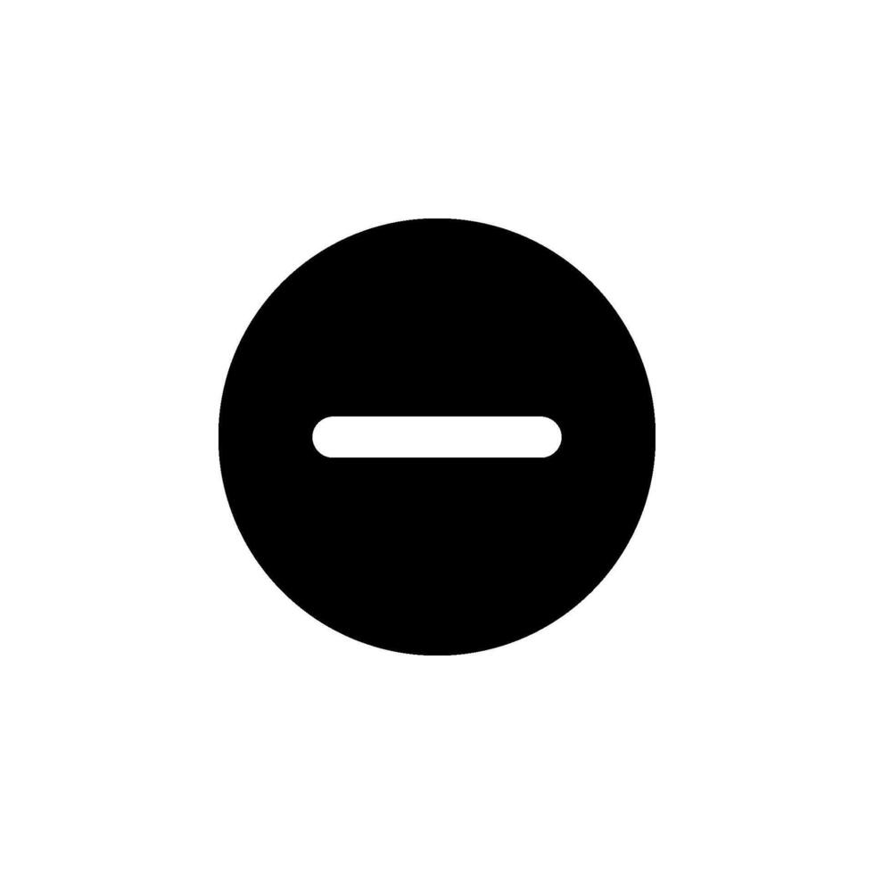 minus sign inside circle. universal icon for subtraction, reduction, or removal vector