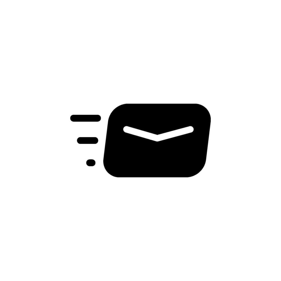 Email envelope with motion lines, representing sending a message. Ideal for websites, apps, related to communication, contact, and notifications. vector