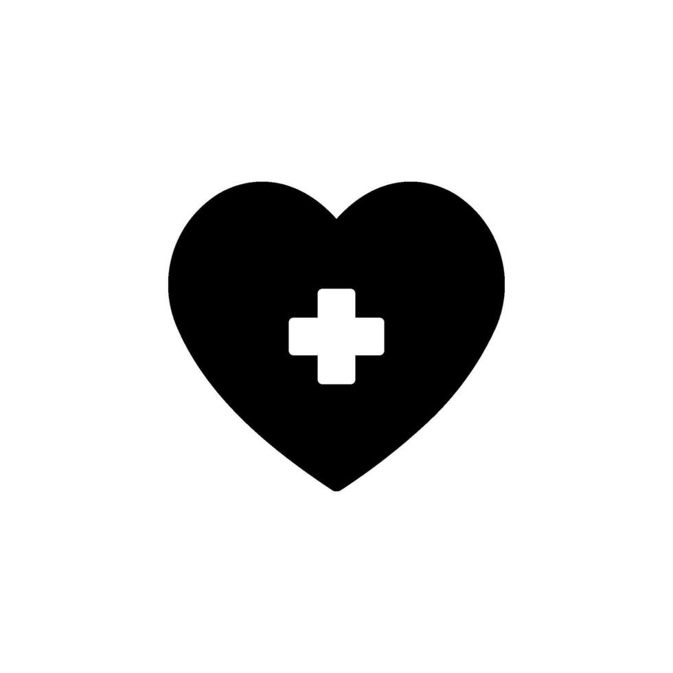 Heart shape containing cross symbol, representing healthcare, love, and support. Ideal for medical, charity, and wellness vector