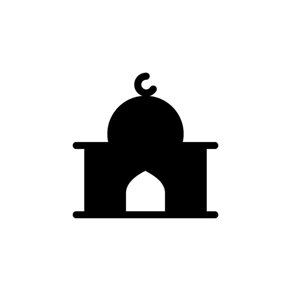 Mosque icon. perfect for web design, mobile apps, and islamic themed projects. Symbol of faith, religion vector