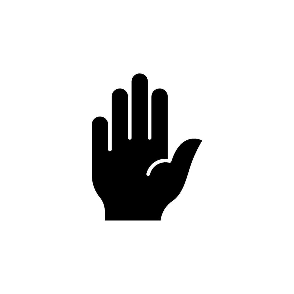 Palm hand icon. Isolated icon for medical, gesture, stop, hi, or greeting concepts vector