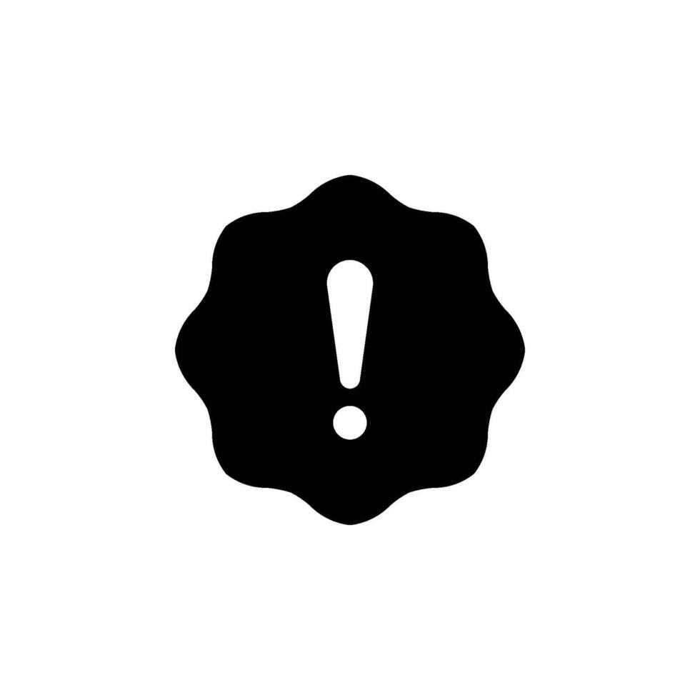 exclamation mark icon. Great for use in website design, user interfaces, warning signs, and general informational vector