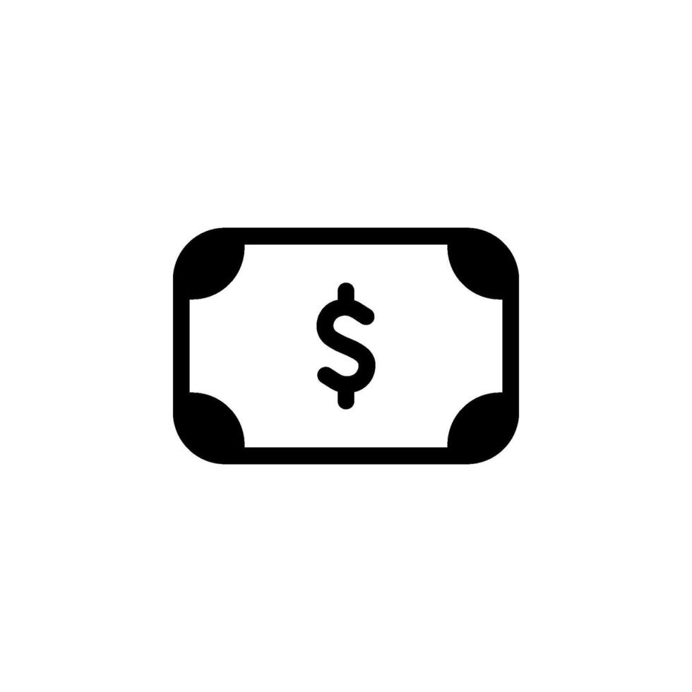 Dollar bill icon. Perfect for use in web design, mobile apps, presentations, and more. Represents money, finance, payment, and currency vector