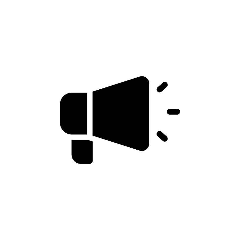 megaphone icon. Perfect for representing announcements, communication, promotions, and advertising. vector