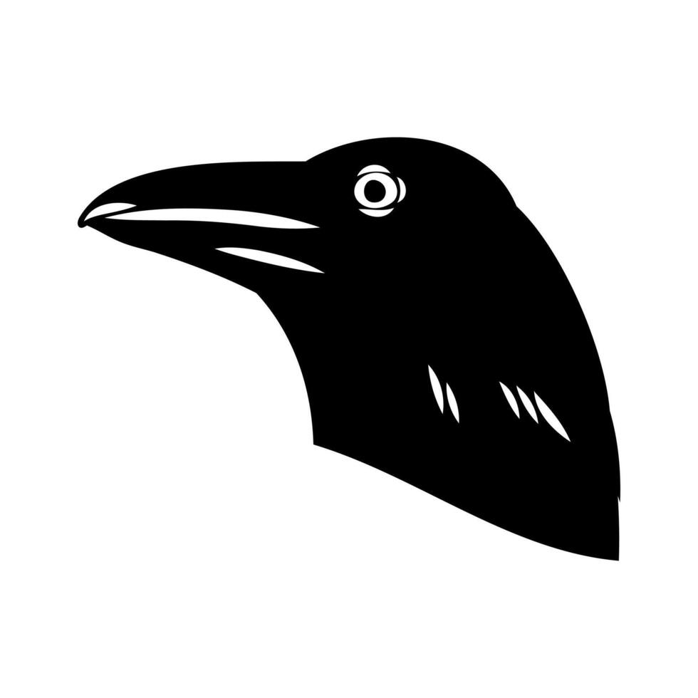 The bird's head is a black crow vector