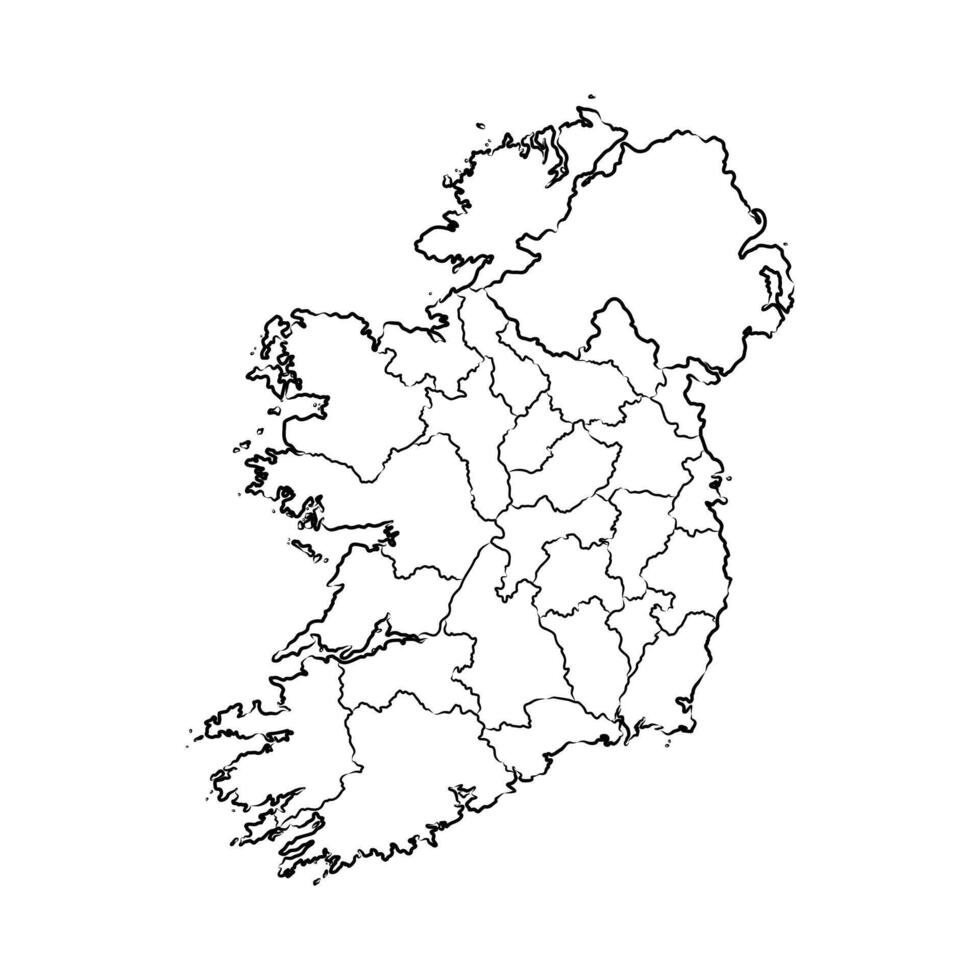 map of the Free State of Ireland vector