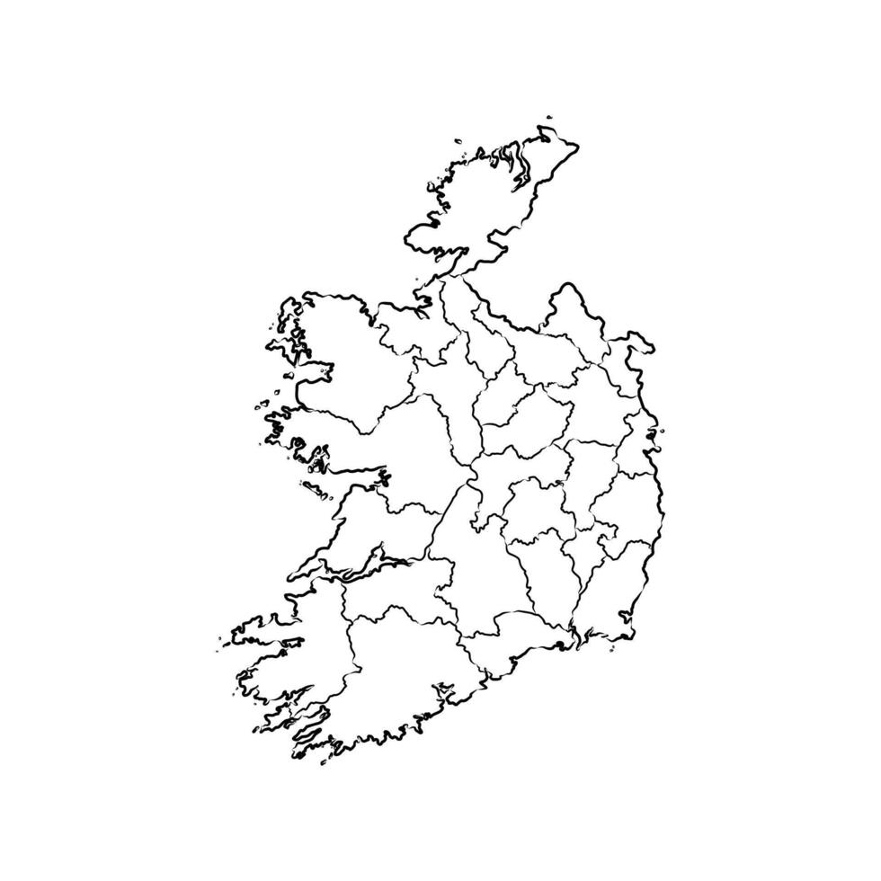 sketch map of the Free State of Ireland vector