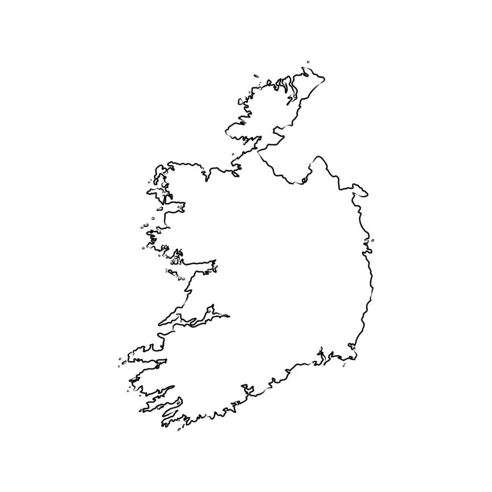 map of the Republic of Ireland vector