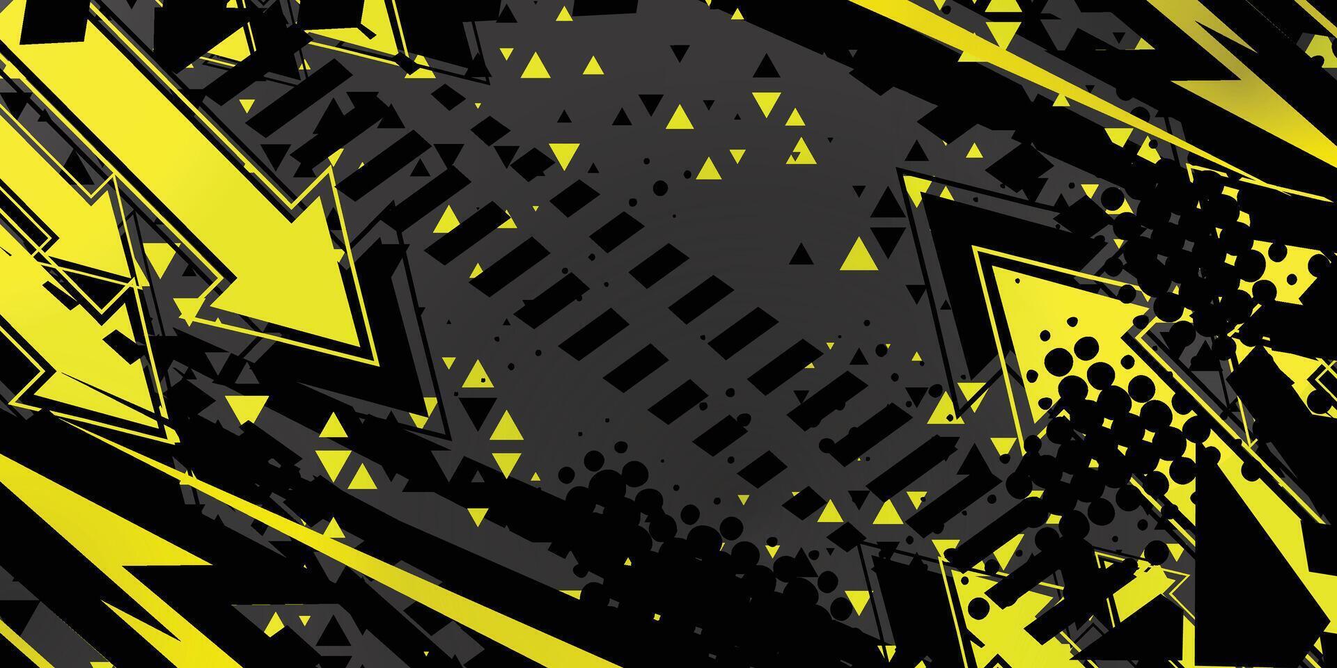 Dark abstract line racing background kit design with arrow pattern vector