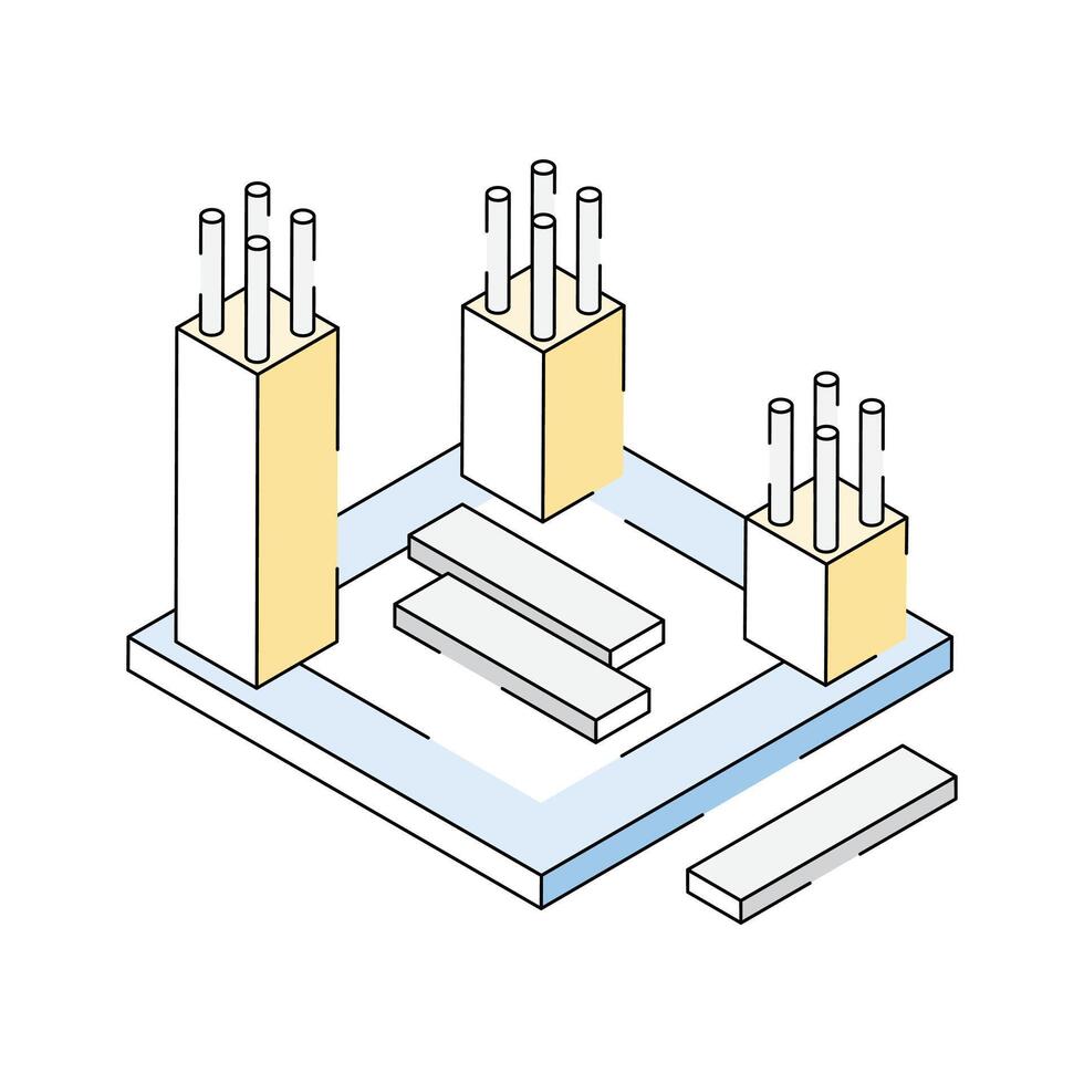 Latest icon of cloud under construction designed in isometric style vector