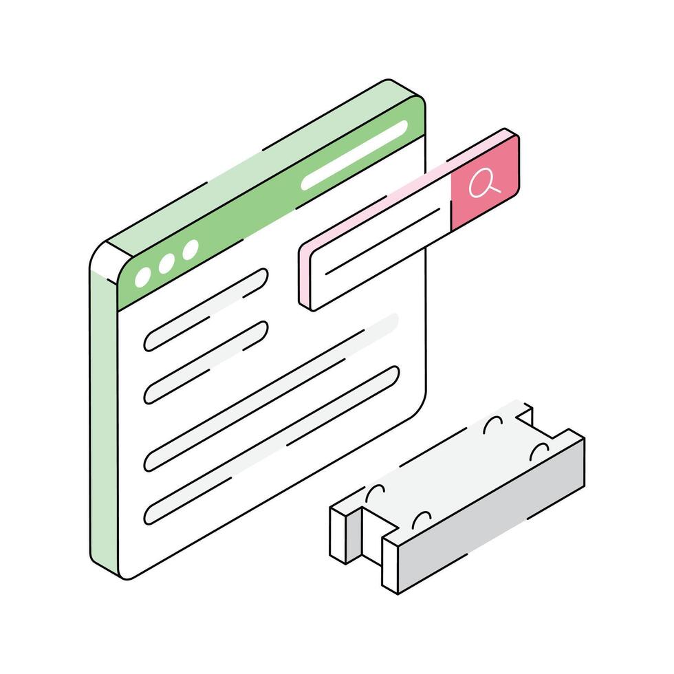 Ready to use isometric icon of construction website vector