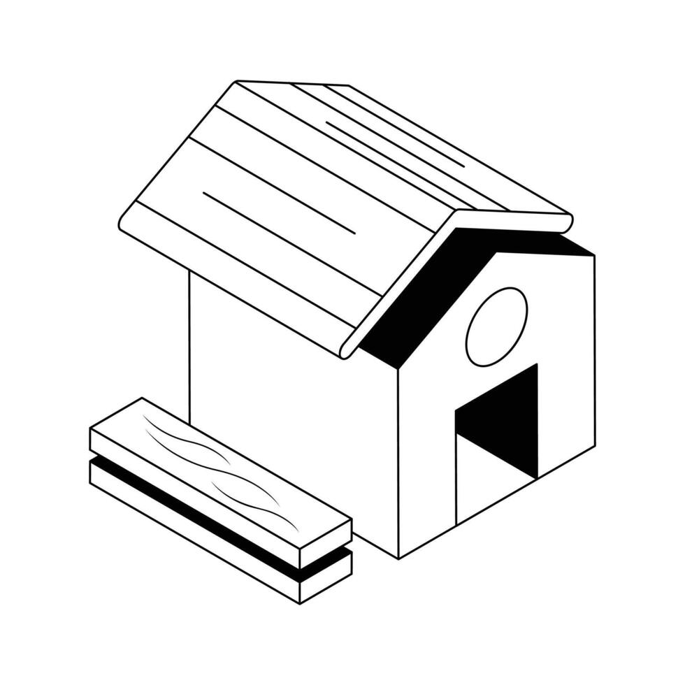 Trendy isometric icon of home roofing, easy to edit design. vector