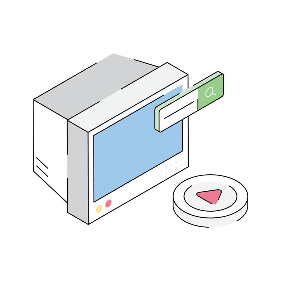 Have a look at this amazing isometric icon of telecasting vector