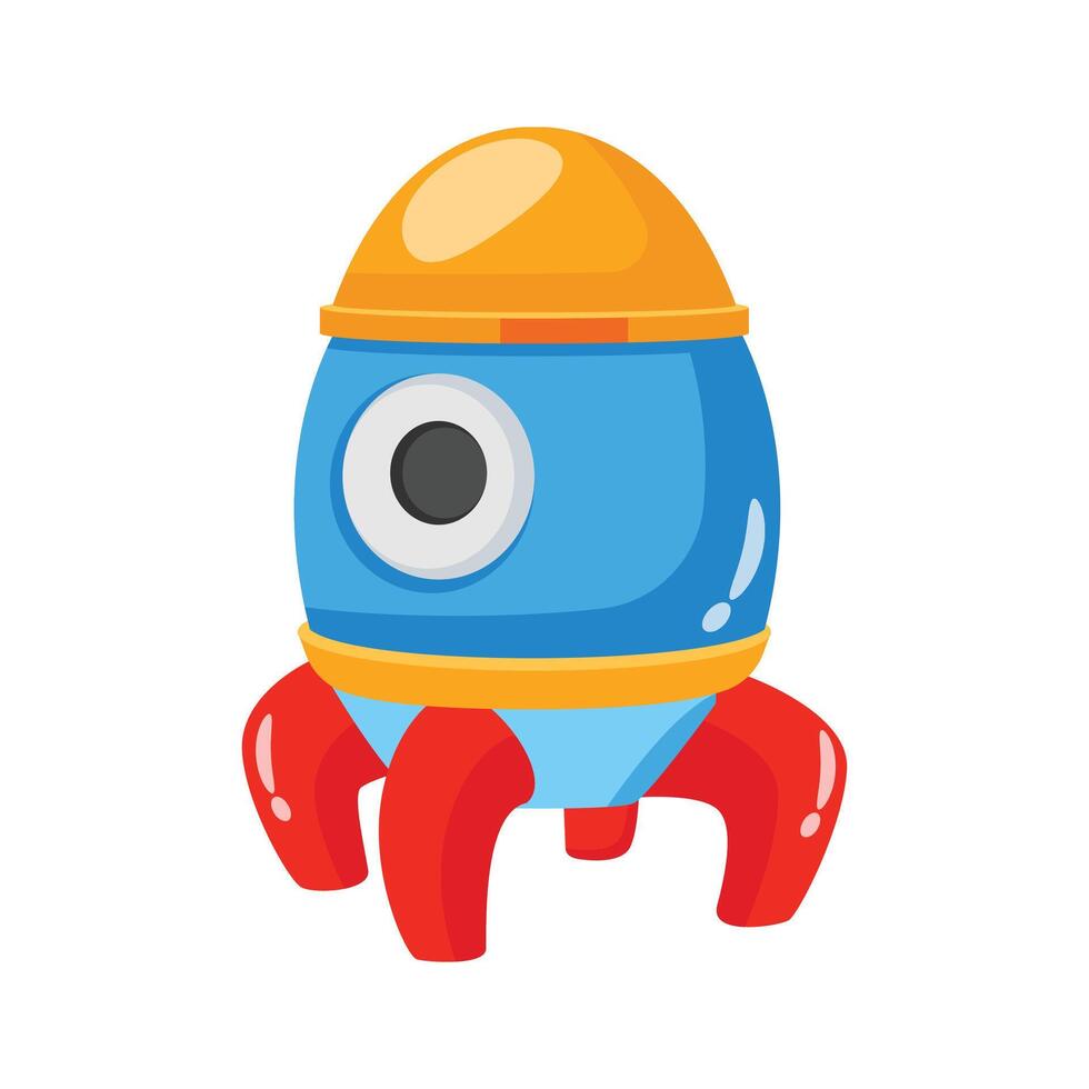 Latest 3d style icon showing kids spaceship vector