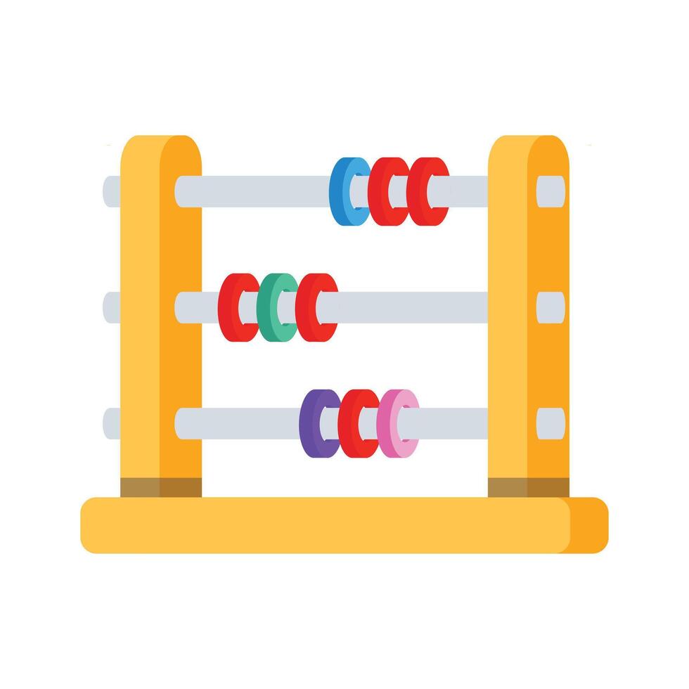 Have a look at this 3d style icon showing kids abacus vector