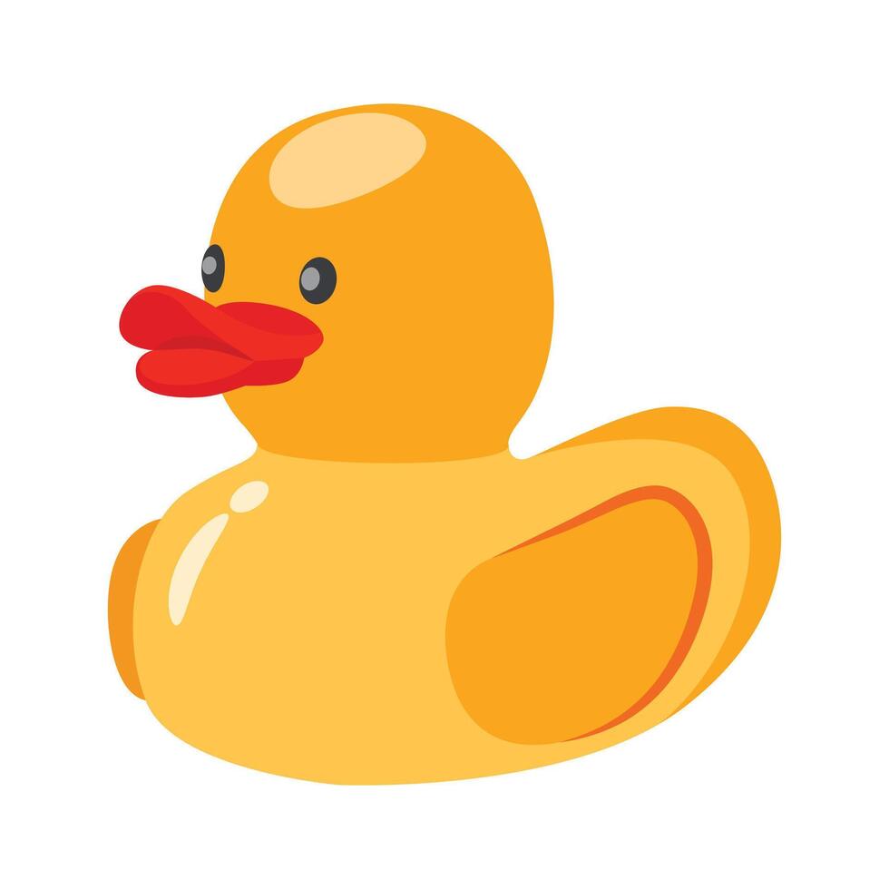 A customizable 3d style icon of rubber duck vector