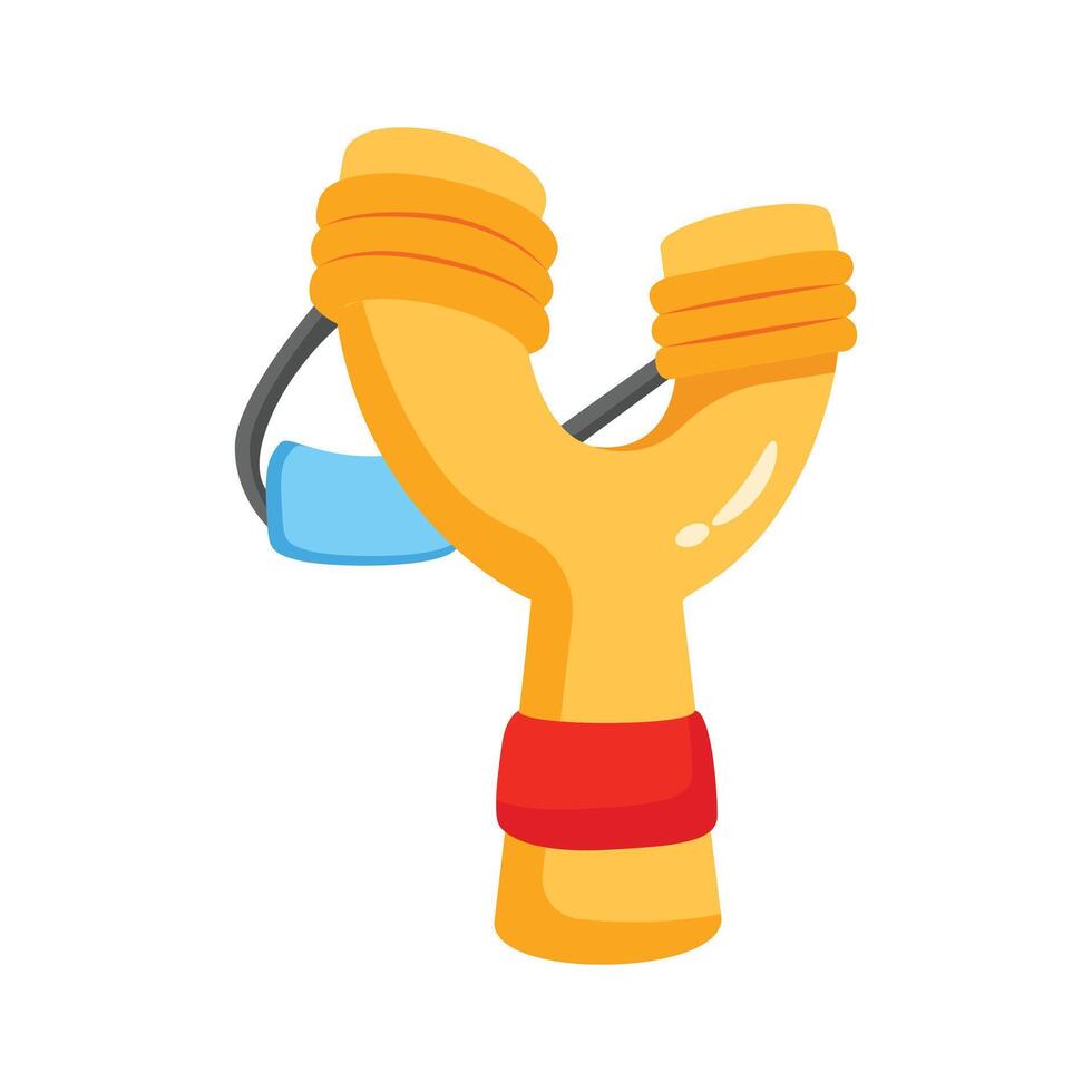 Ready to use 3d style icon of slingshot vector