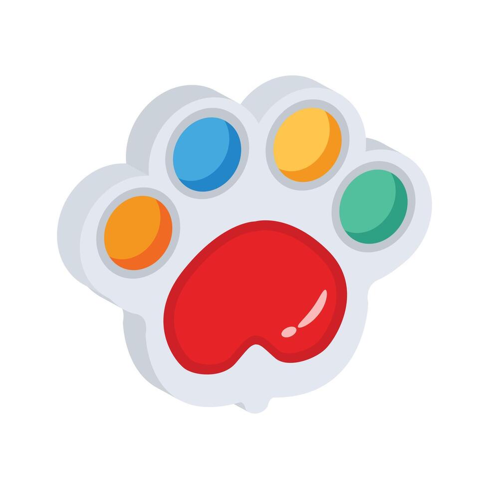 Get your hands on this premium 3d icon of animal paw vector