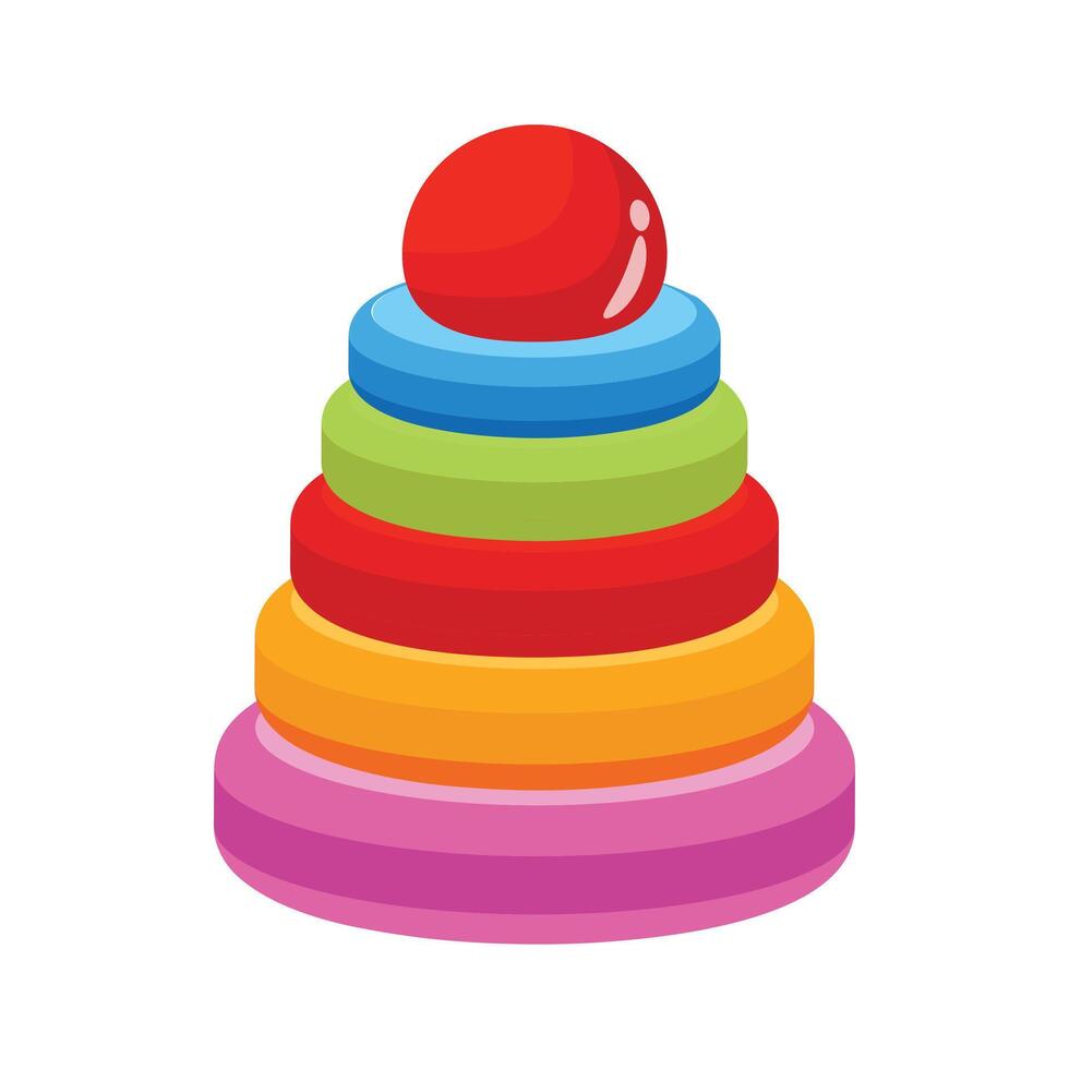 A handy 3d style icon of stacking rings toy vector